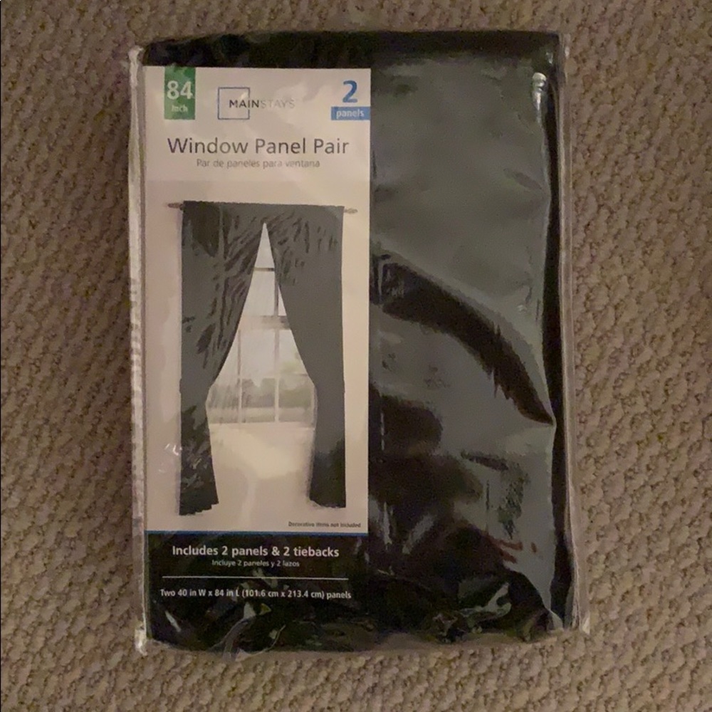 Black curtains